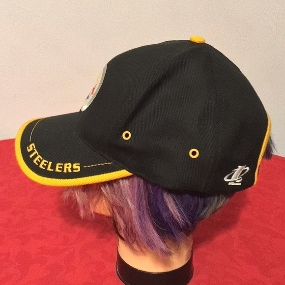 VINTAGE 1990s Pittsburgh Steelers w Patch NFL hat Ball cap by Logo Athletic New - Picture 2 of 6